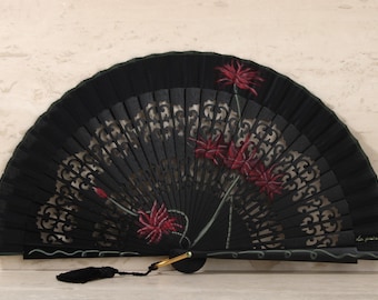Red Flower Spanish Hand Fan
