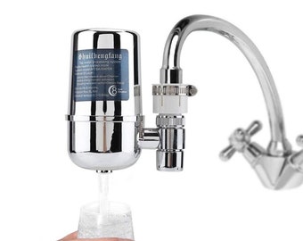 Filtre à eau pour robinet, galvanoplastie, filtre magique à 8 couches, cartouche filtrante commutable pour purificateur d'eau propre pour robinet de cuisine, eau du robinet