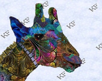 Pop Art April Giraffe - 5x7 Art Print