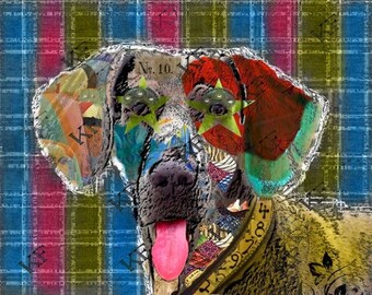 Pop Art Weimaraner Dog - 5x7 Art Print