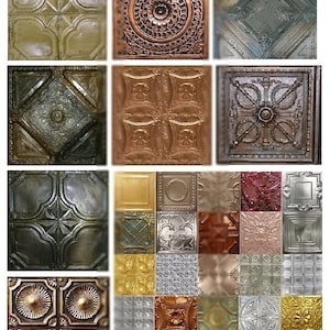 Tin Ceiling - Digital Collage Sheet - Instant Download