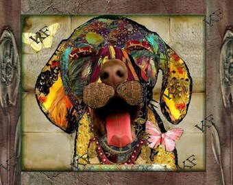 Pop Art Vizsla Dog - 5x7 Art Print