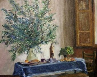 French Spread 8x10 Canvas Giclee Print of Original Oil Painting by Kathleen Farmer
