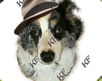 Pop Art Australian Shepherd Dog - 5x7 Art Print