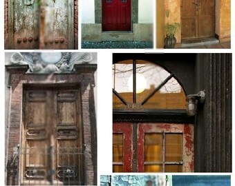 Old World Doors No. 2 - 3 Digital Collage Sheets - Instant Download