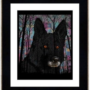 Pop Art German Shepherd Dog 5x7 Art Print image 2