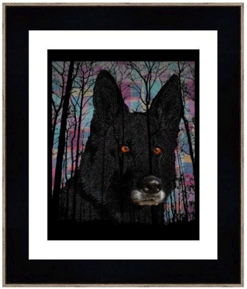 Pop Art German Shepherd Dog 5x7 Art Print image 2