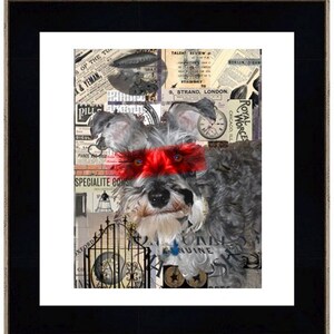 Pop Art Schnauzer Dog 5x7 Art Print image 2