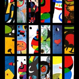 Abstract Art Microscope No. 3 - 1x3 Inch - Digital Collage Sheet - Instant Download