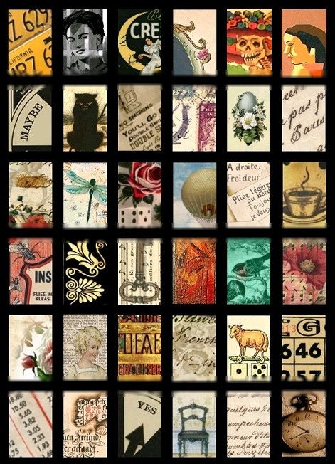 Snippets No. 2 - 1x1.5 Inch - Digital Collage Sheet - Instant Download ...