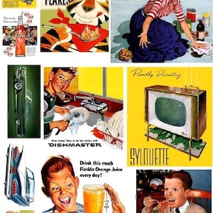 Retro-Werbung der 1950er Jahre - 1960er Jahre Nr. 1 - digitale Collage Sheet - sofort-Download
