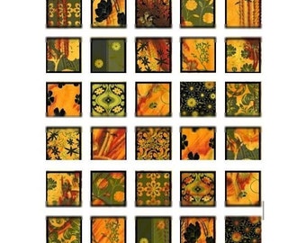 Autumn  - 1x1 and .75x.83 inch Scrabble Images - Digital Collage Sheet - Instant Download