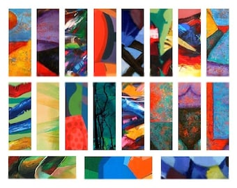 Abstract Art Microscope No. 1 - 1x3 Inch - Digital Collage Sheet - Instant Download