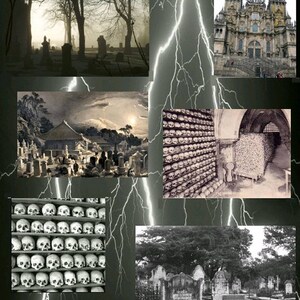 Scary Places No. 1 - Digital Collage Sheet - Instant Download
