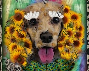 Pop Art Cocker Spaniel Dog - 5x7 Art Print