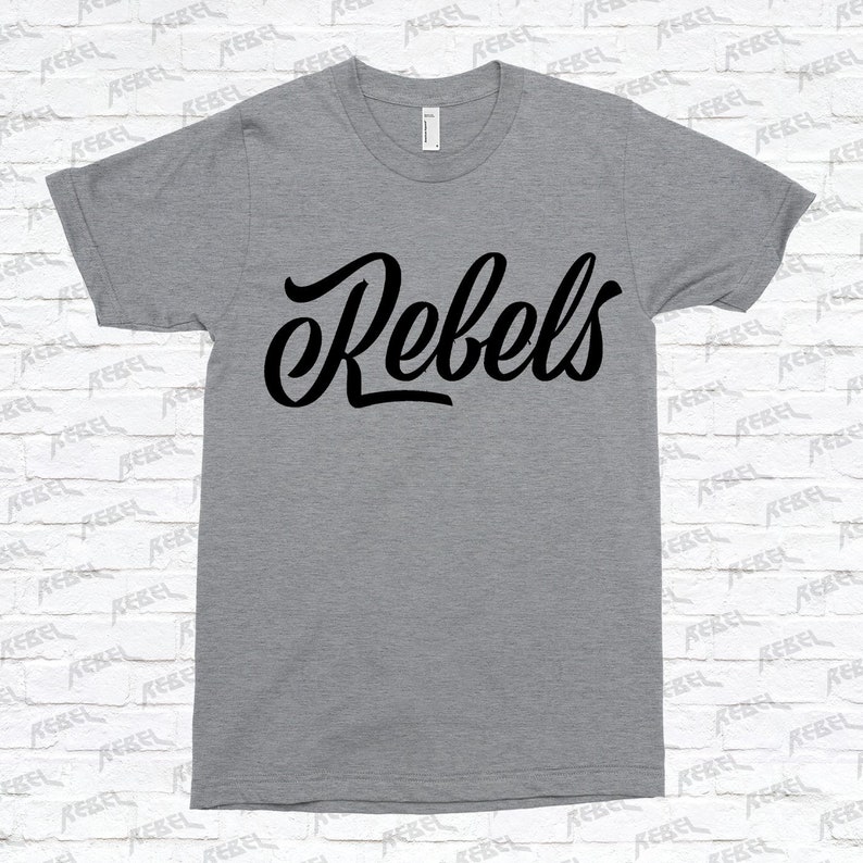 Rebels Script Logo Rebel Logo T-shirt - Illustrated Tattoo Alternative Fashion Brand ...
