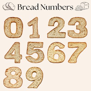 Bread Letters Clipart: Bakery Alphabet, Food-themed Font (digital ...