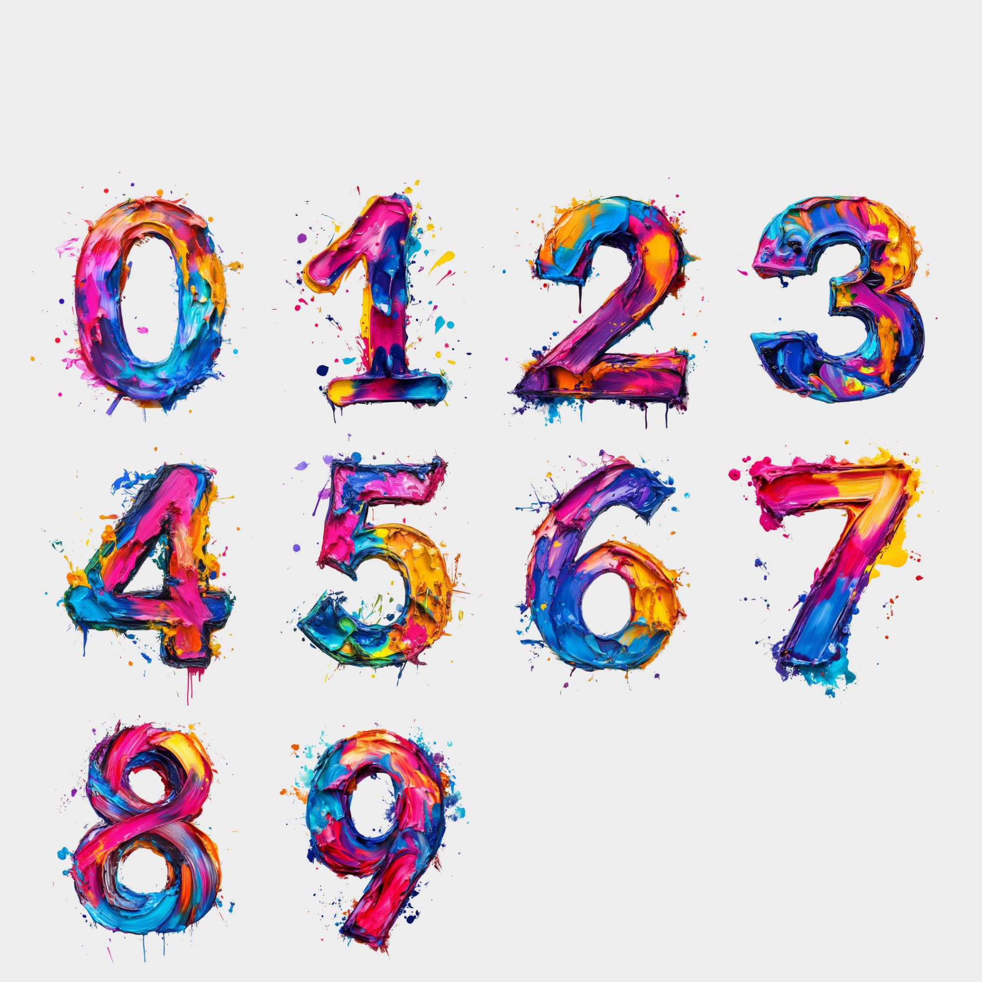 Color Splash Alphabet Clipart 36 PNG Artistic Letters, Paint Splatter ...