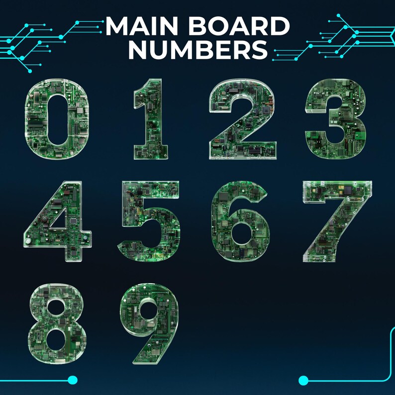 Circuit Board Letters: Tech PNG Clipart (digital Download) - Etsy Australia