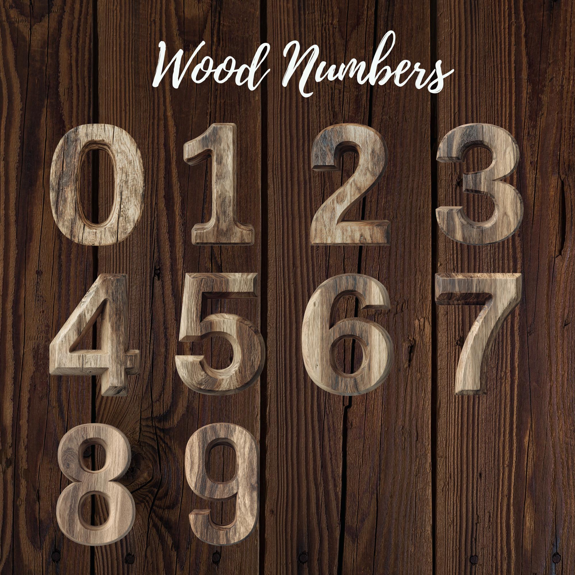 Rustic Wood Alphabet Clipart: Farmhouse Letters and Numbers PNG Digital ...