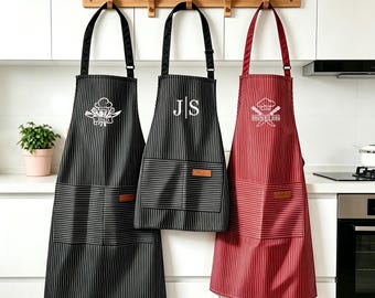 Tablier personnalisé pour femme, tablier personnalisé avec poches, tablier de cuisine adulte brodé, tablier enfant, cadeau pour elle, cadeau fête des mères
