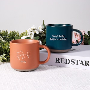 Graverad keramikmugg med din text, Anpassad keramikmugg för mamma/pappa/man, Graverad presentmugg, Anpassade presentidéer, Brudtärnepresenter bild 4