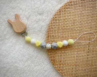 Yellow flowers pacifier clip