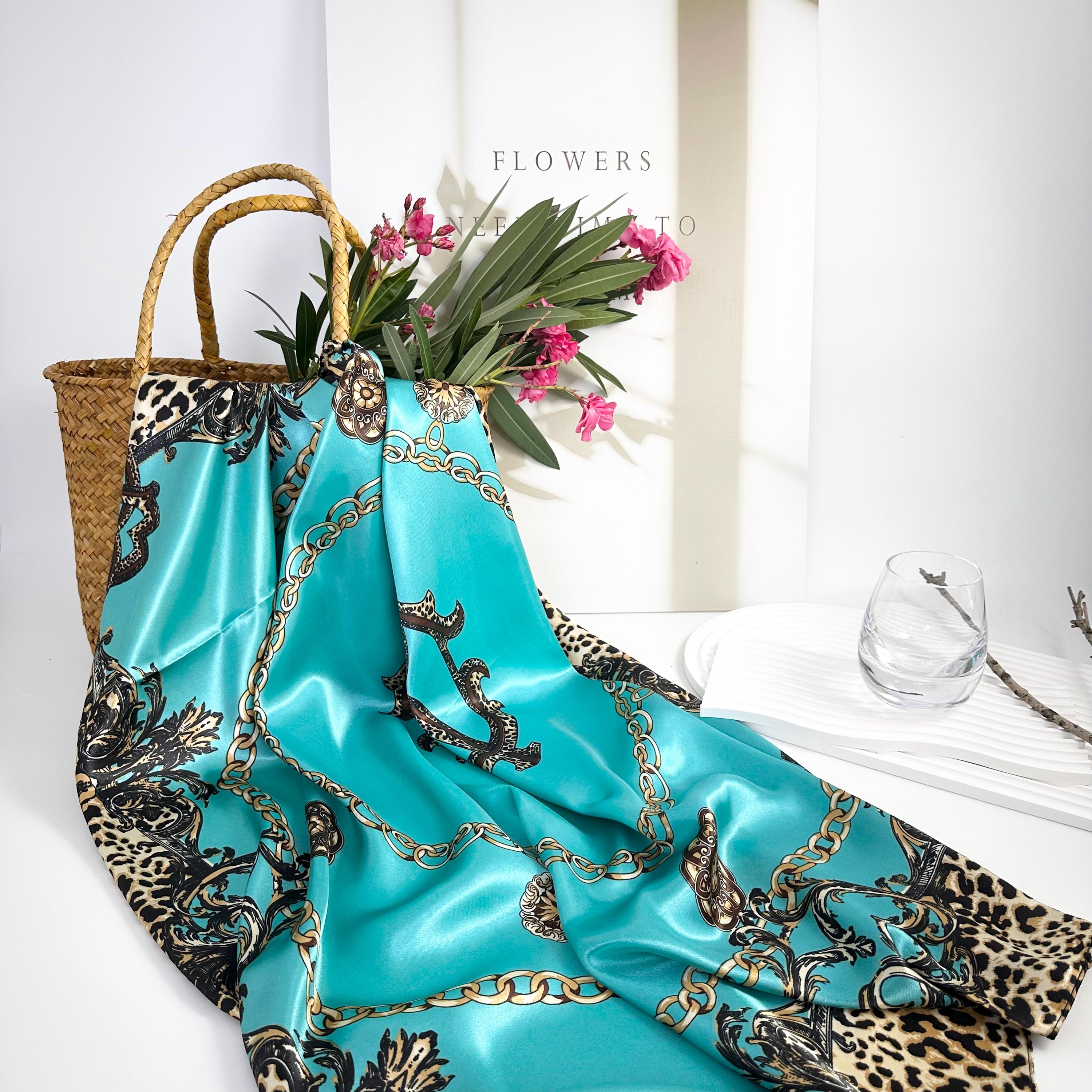 Printed Floral Silk Blend Scarf - 35 display picture 2