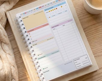 ADHD Daily Planner, Visual Schedule, A5 Wire Bound Undated