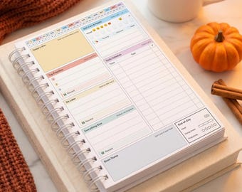 ADHD Daily Planner, A5, Wire Bound, Undated