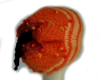 Crochet Pumpkin Slouchy Beanie