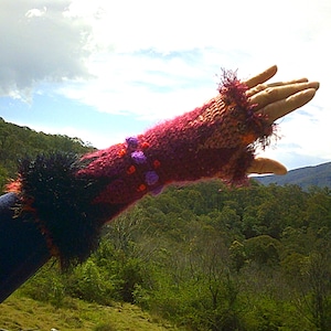 Crochet Pattern- Fingerless Mittens, Triple F. PDF file download.