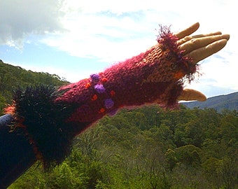 Crochet Pattern- Fingerless Mittens, Triple F. PDF file download.