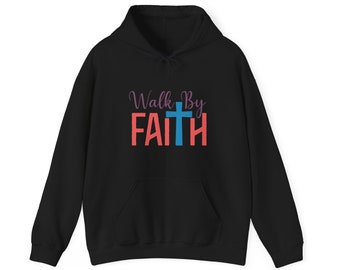 WALK BY FAITH Unisex Heavy Blend™ Hooded Sweatshirt