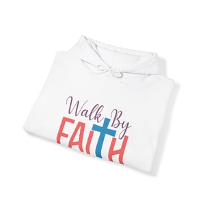 WALK BY FAITH Unisex Heavy Blend™ Hooded Sweatshirt zdjęcie 8