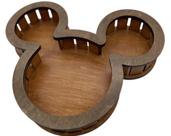 Mickey Head Bowl Laser Cut File, Disney Cruise Fish Extender Gift, 3mm SVG DXF, Mouse Head Candy Dish, CNC Glowforge Plan