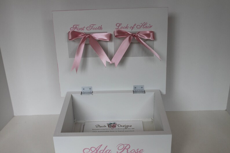 Baby Keepsake Box Baby Memory Box pink stars personalized hand Etsy