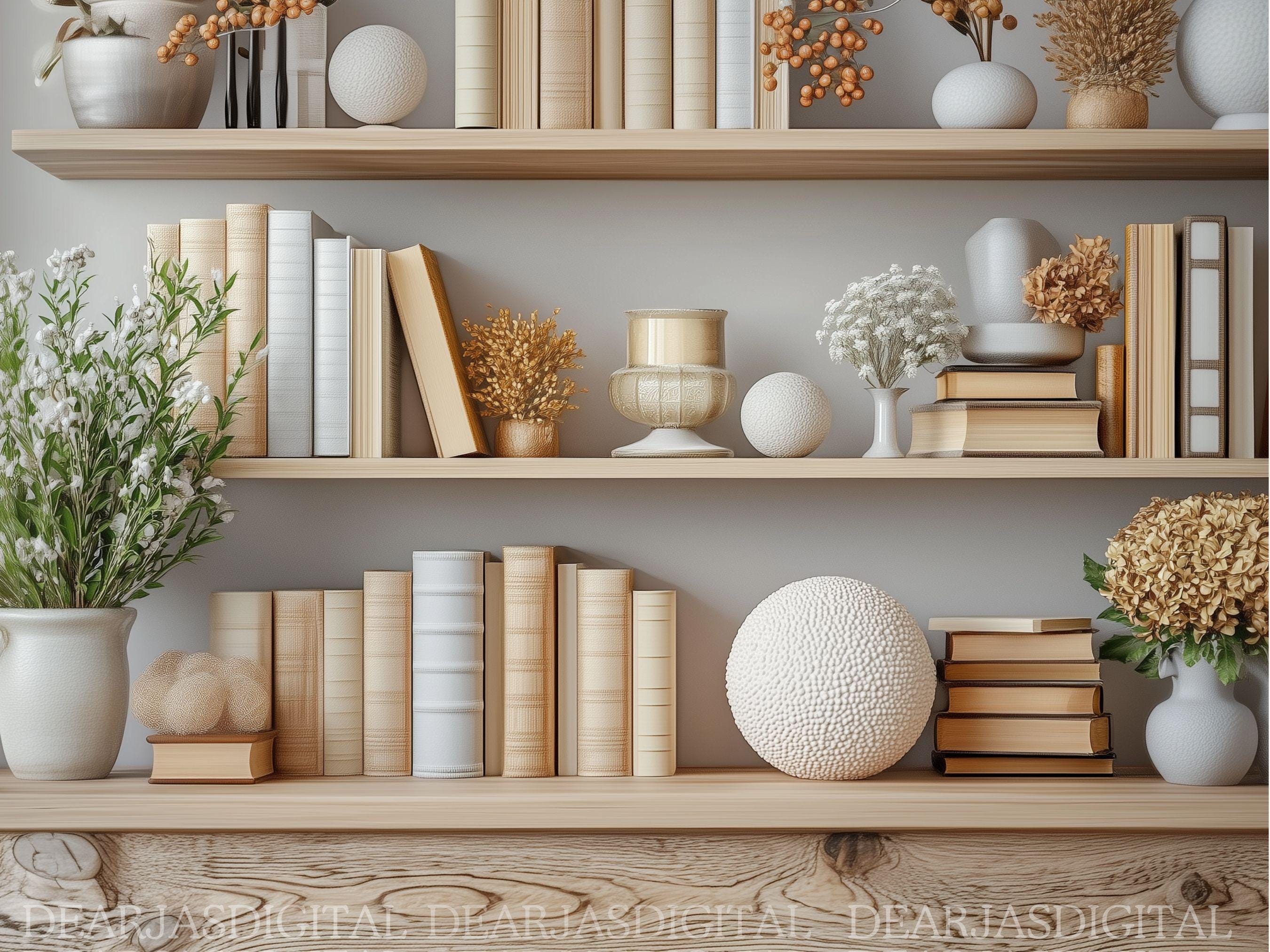 Office Book Rack Background Zoom Background Bookshelf and Plant, Virtual Background for Video ...