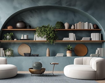 Bookshelf Zoom Background | Professional Virtual Office (PNG)