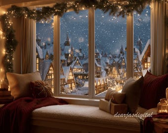 Holiday Virtual Backgrounds Festive Christmas & Winter Scenes for Zoom/Teams/Meet | Professional Digital Backdrops