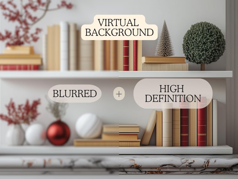 Christmas Zoom Backgrounds Holiday Season Backdrop Realistic Home Teams