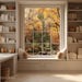 Cozy Fall Window View, Autumn Trees Virtual Background (PNG) - Etsy
