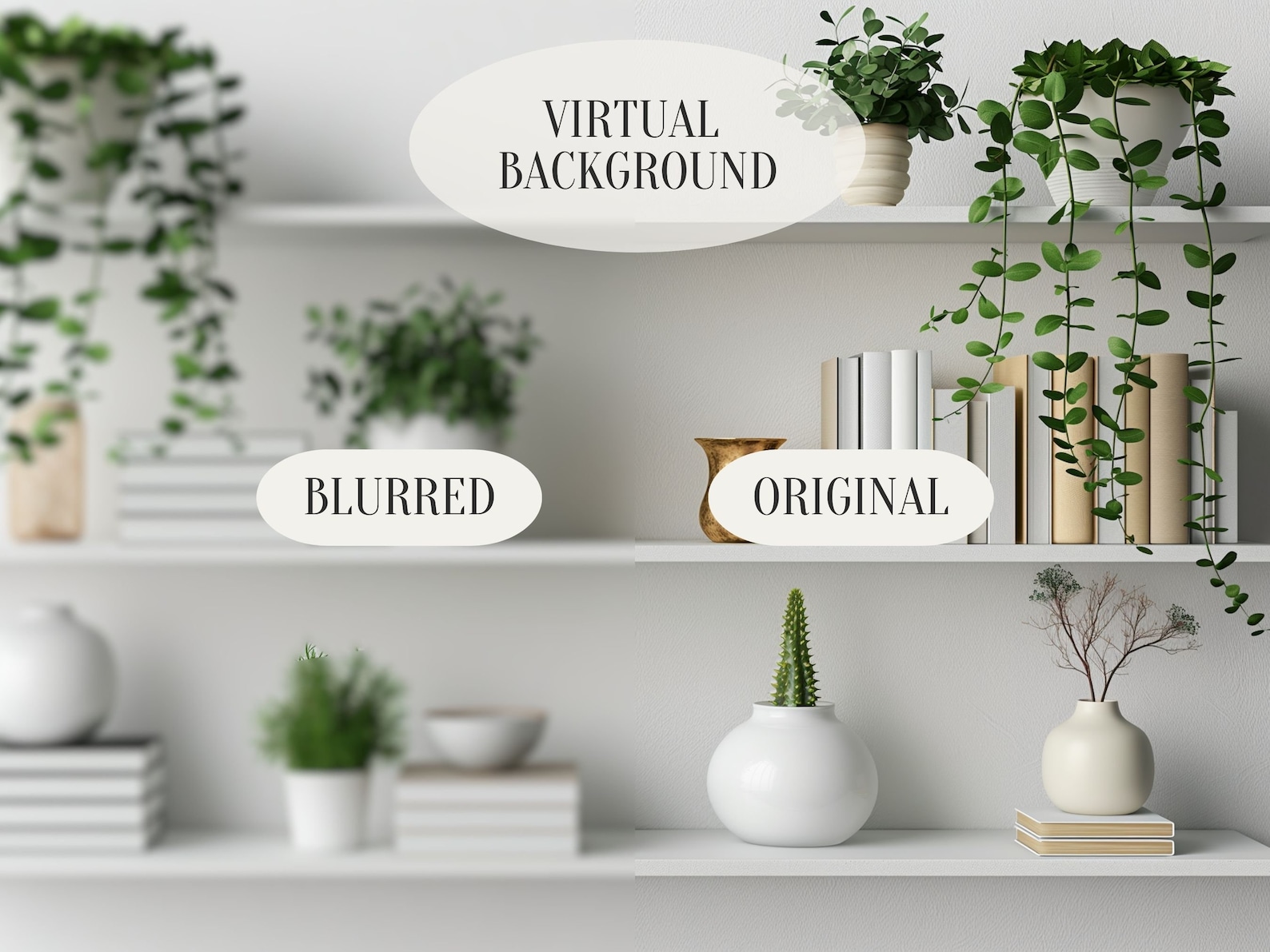 Background, Zoom Background Home Office, Bookshelf Background, Plant ...