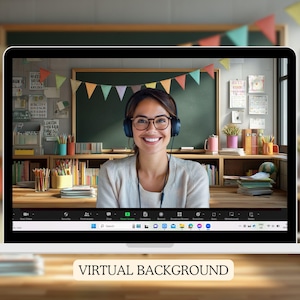 Virtual Classroom Background for Teachers | Back to School Zoom ...