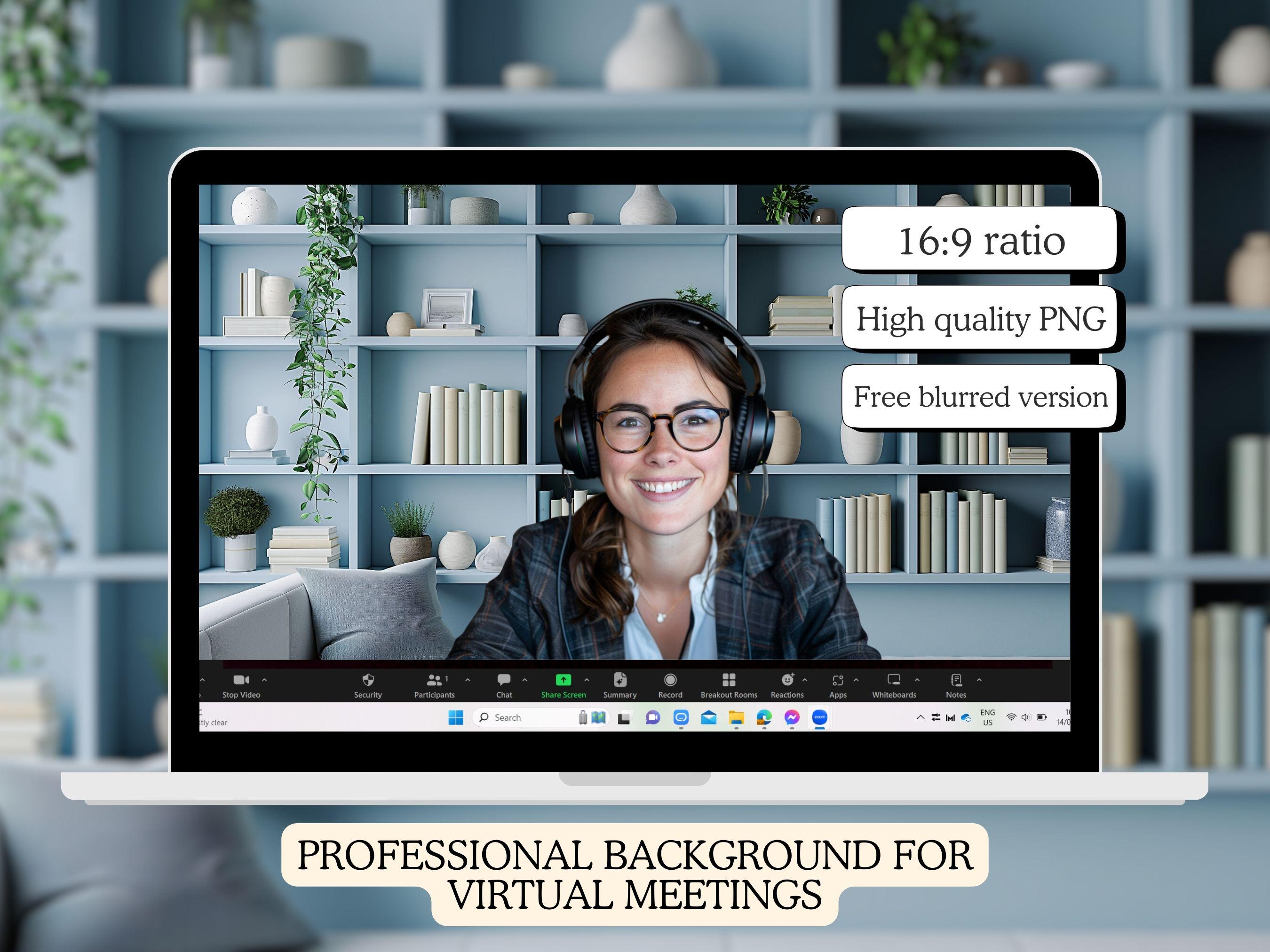Zoom Background Modern Office, Virtual Backdrop for Online Class ...