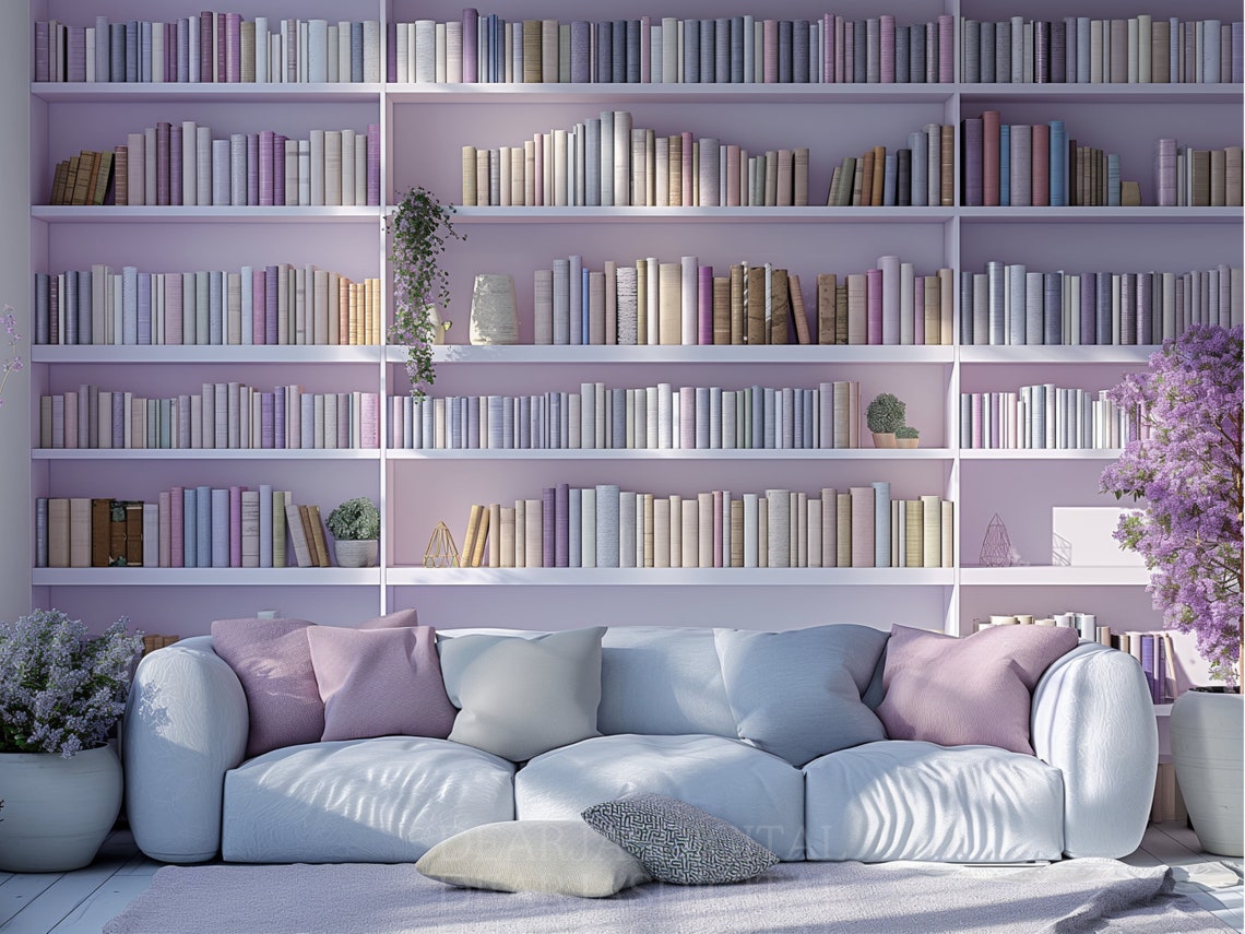 Stilvolles Bücherregal Zoom Hintergrund | Modernes Virtuelles Büro ...