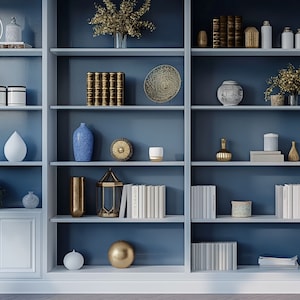 Modern Shelving Office Zoom Background | Virtual Background for Zoom/ Microsoft Teams/Videoconferences/Streaming