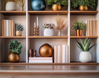 Home Office Bookshelf Zoom Background (Digital Download)