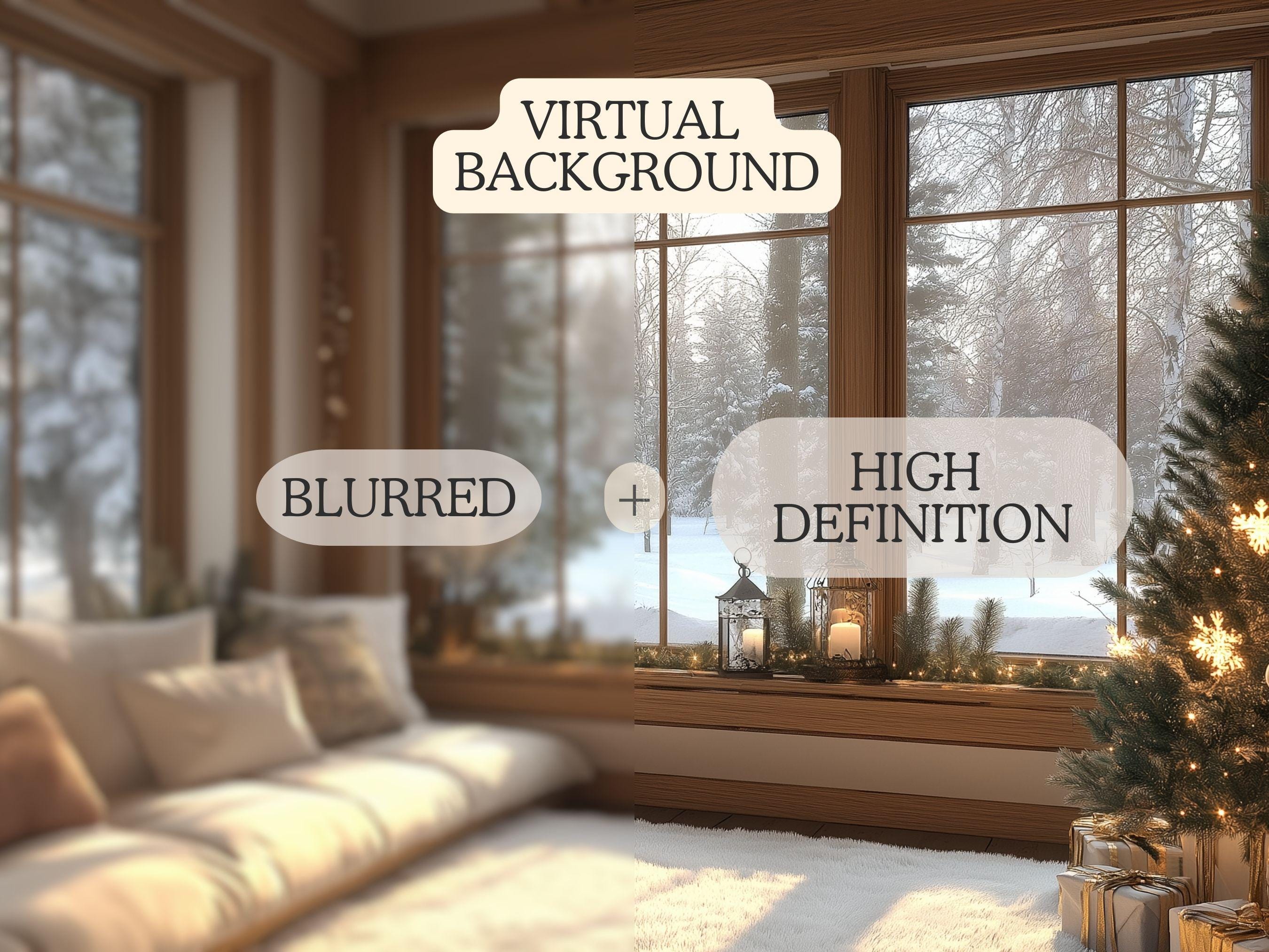 Christmas Zoom Backgrounds | Holiday Season Backdrop | Realistic Home ...