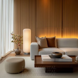 Minimalist Living Room Background - Virtual Set for Online Meetings | Zoom background Modern Home Office